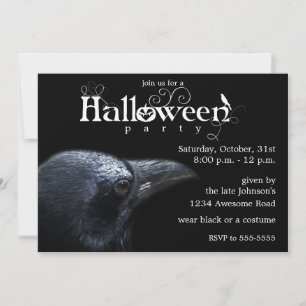 Invitation Halloween Raven