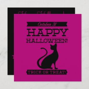 Invitation Halloween rétro typographique