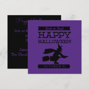 Invitation Halloween rétro typographique