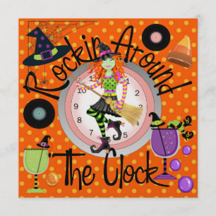 Invitation Halloween Rockin' Around the Clock Party - SRF