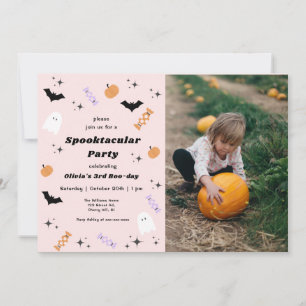 Invitation Halloween rose N'importe quelle année Spotacular A