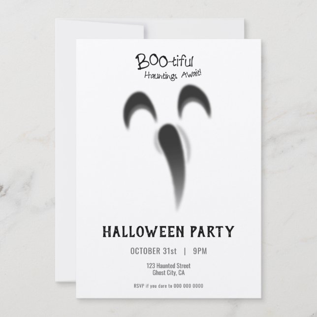 Invitation Halloween satiriques (Devant)