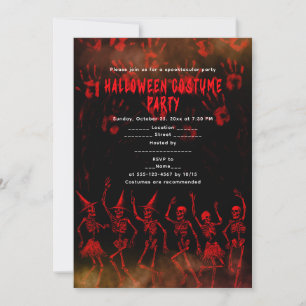 Invitation Halloween Skeleton Costume Party