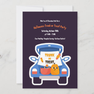 Invitation Halloween Soirée Trunk Ou Treat