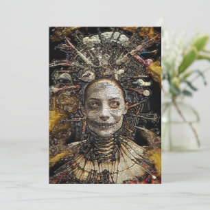 Invitation Halloween sorcière noire