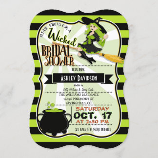 Invitation Halloween sorcière thème Fête des mariées