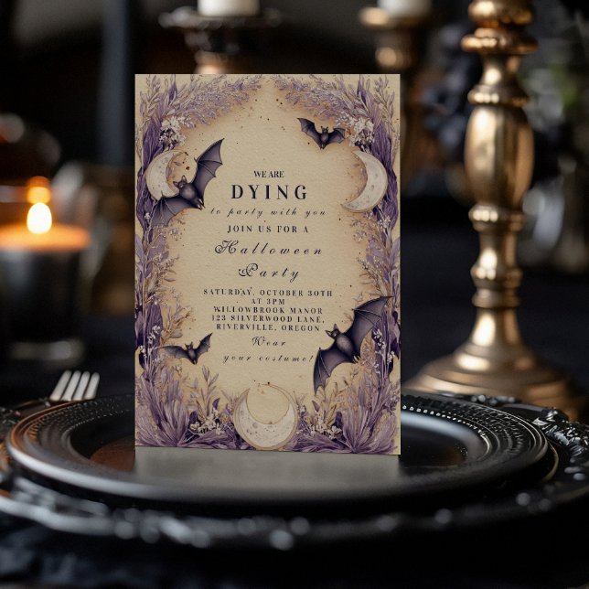 Invitation Halloween sous la Lune de la Sorcière (Créateur téléchargé)