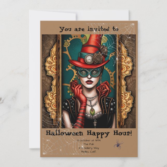 Invitation Halloween Spooktaculaire Bonne heure (Devant)