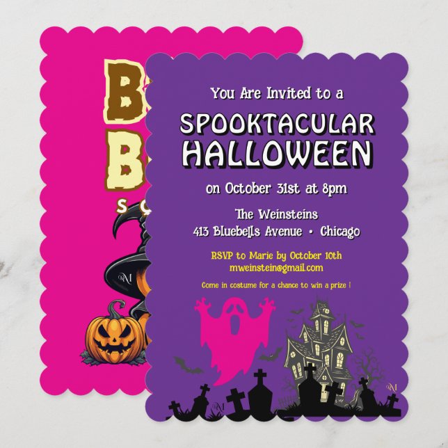 Invitation : HALLOWEEN Spooktacular #2 (Devant / Derrière)