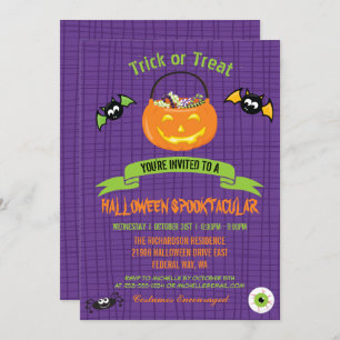Invitation Halloween Spooktacular Citrouille Party