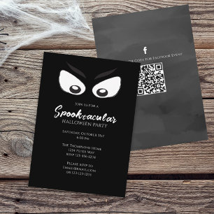 Invitation Halloween Spooktacular Ghost QR Code médias sociau