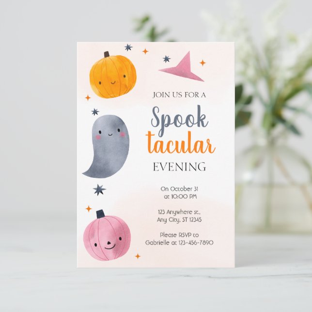 Invitation Halloween Spooktacular Kids (Debout devant)