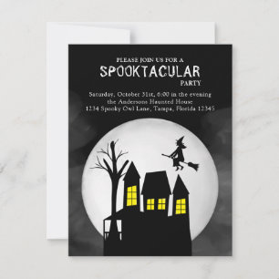 Invitation Halloween Spooktacular sorch Maison hantée