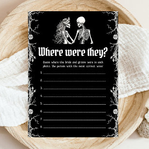 Invitation Halloween Squelette Où Étaient-Ils Couple Jeu