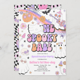 Invitation Halloween Super Cute Ghost 1er Anniversaire
