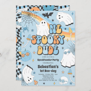 Invitation Halloween Super Cute Ghost 1er Anniversaire