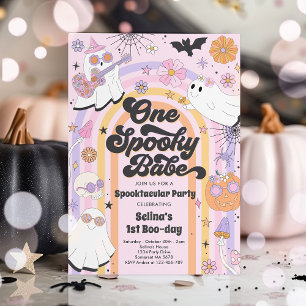 Invitation Halloween Super Cute Ghost 1er Anniversaire