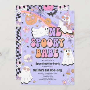 Invitation Halloween Super Cute Ghost 1er Anniversaire