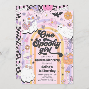 Invitation Halloween Super Cute Ghost 1er Anniversaire