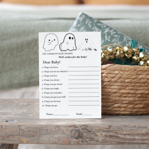 Invitation Halloween thèmes souhaits pour le jeu de baby show