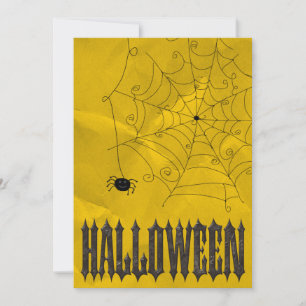 Invitation Halloween Toiles d'Araignées Sombres