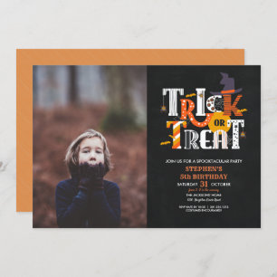 Invitation Halloween Trick ou traiter Enfant Photo fête d'ann