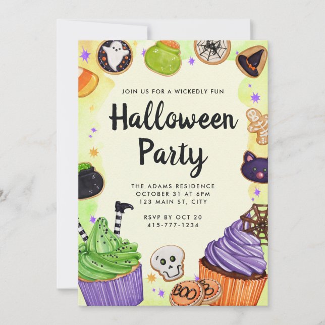 Invitation Halloween Trick ou Treat Party personnalisable (Devant)