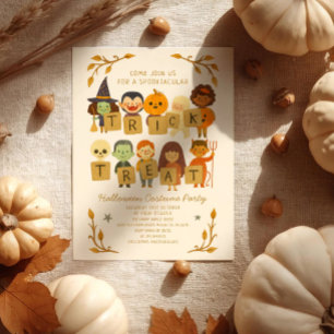 Invitation Halloween Trick ou Treat Spooktacular CostumeParty