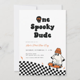Invitation Halloween Un Éffrayant Dude Premier Anniversaire I