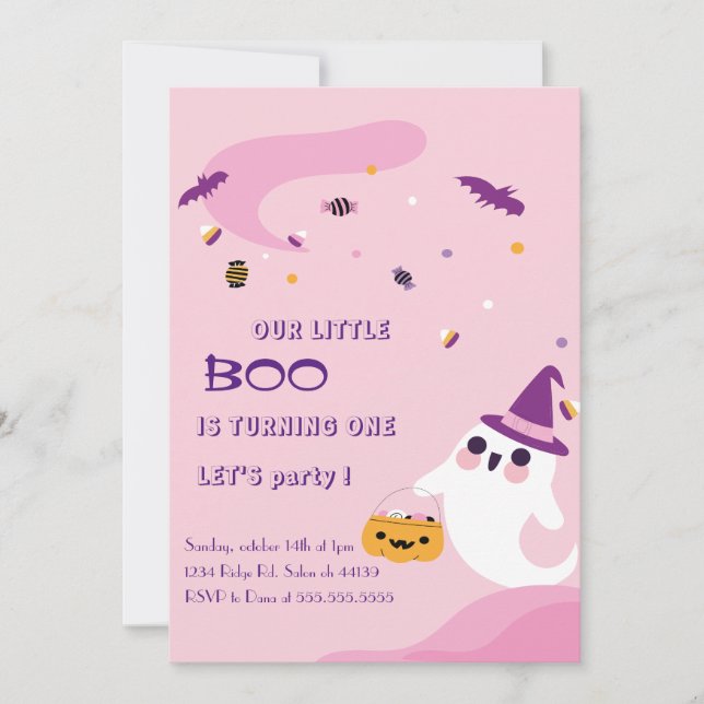 Invitation Halloween Un petit anniversaire (Devant)