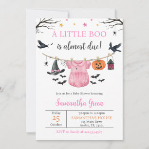 Invitation Halloween Vêtements Petit Baby shower Boo
