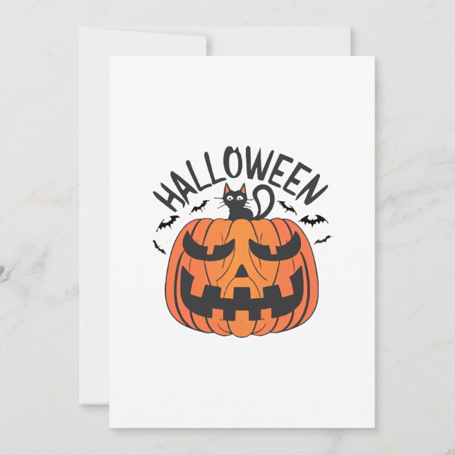 Invitation Halloween vintage  (Devant)