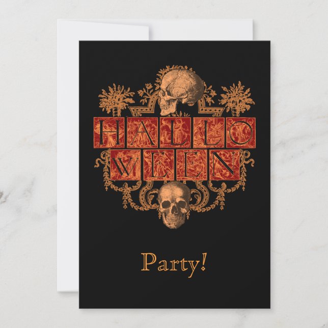 Invitation Halloween Vintage (Devant)