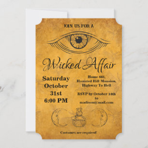 Invitation Halloween Vintage de Golden Moth