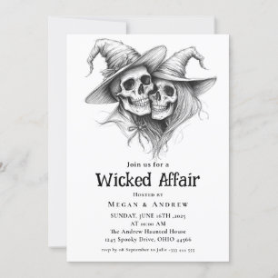 Invitation Halloween Vintage Gothique Skull Invit