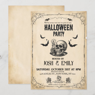 Invitation Halloween vintage Peau adulte