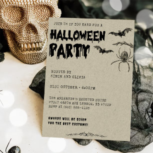 Invitation Halloween Vintage pour adultes