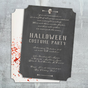 Invitation Halloween vintage pour adultes
