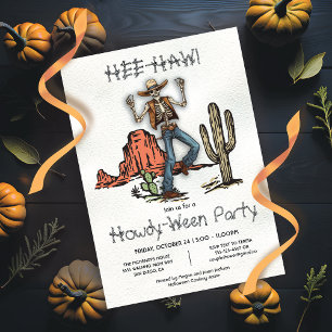 Invitation Halloween Western Cowboy Howdy-Ween Party