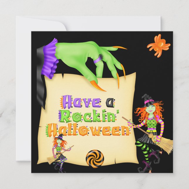 Invitation Halloween Witchy (Devant)