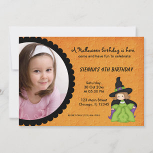 Invitation Halloween Witchy Anniversaire