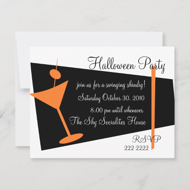 Invitation Hallween Martini (Devant)