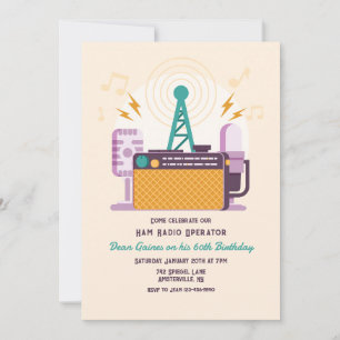 Invitation Ham Radio Opérateur Anniversaire
