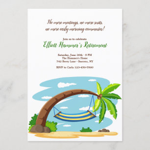 Invitation Hamac Sous Le Parti De La Retraite Des Arbres À Co