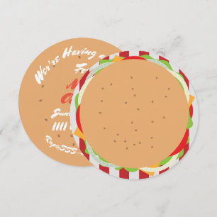 Invitation Hamburger cheeseburger mignon café