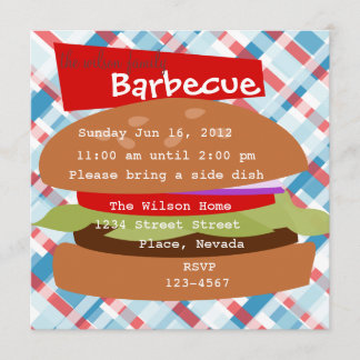 Invitation Hamburger délicieux