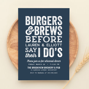 Invitation Hamburgers et bières avant la répétition de la mar