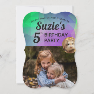 Invitation Hammyville - Cute Hamster Vibrant Personnaliser