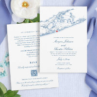 Hamptons Beach tout-en-un QR code RSVP Mariage