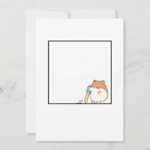Invitation Hamster, thème de hamster mignon